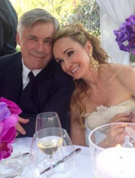 Luisa Gibellini's ex-husband, Carlo Ancelotti with Mariann at their wedding.